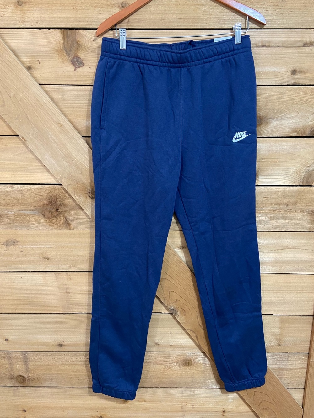 Nike Navy Blue Standard Fit Taper Leg Joggers Sweatpants Size Large Tall